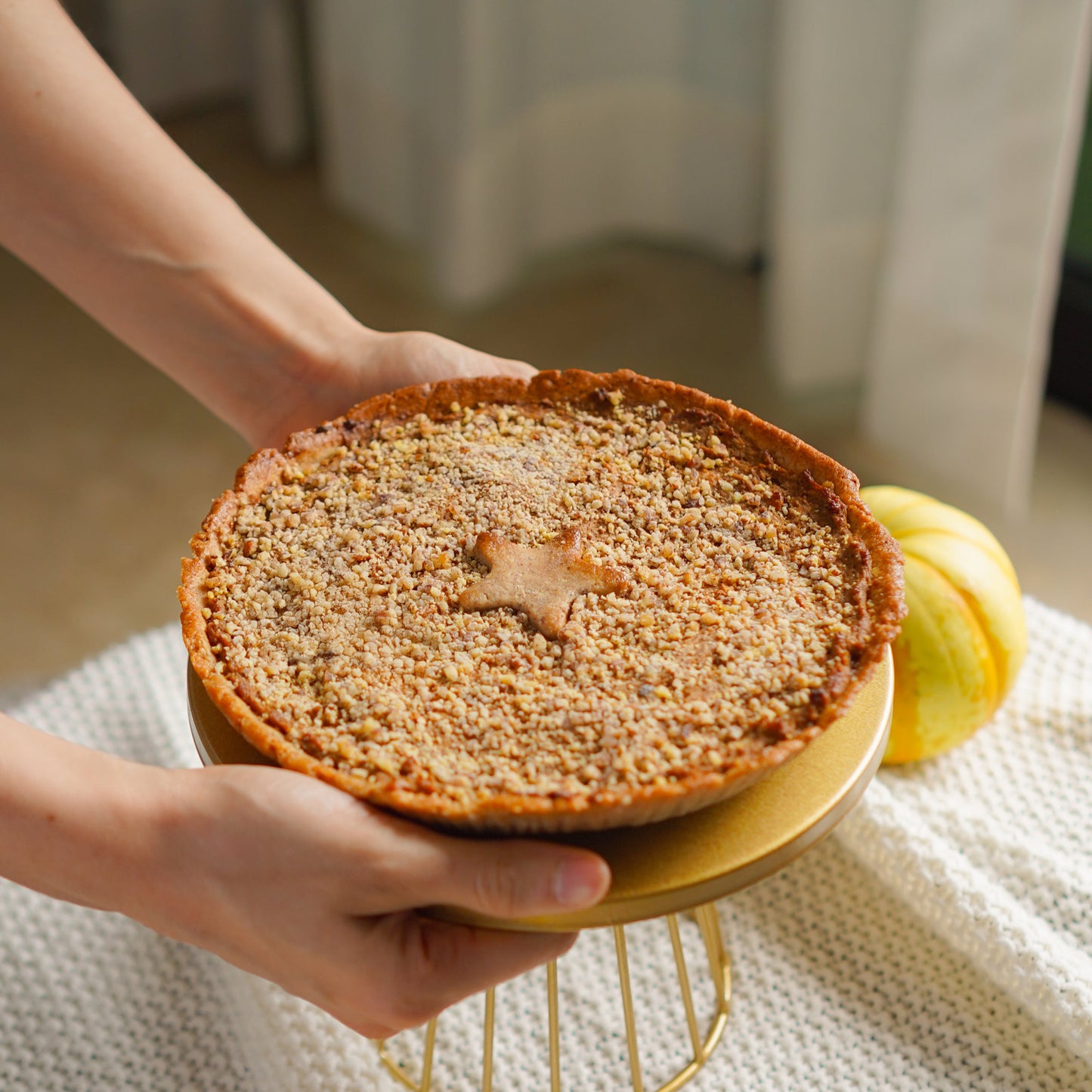 Healthy Pumpkin Pecan Pie