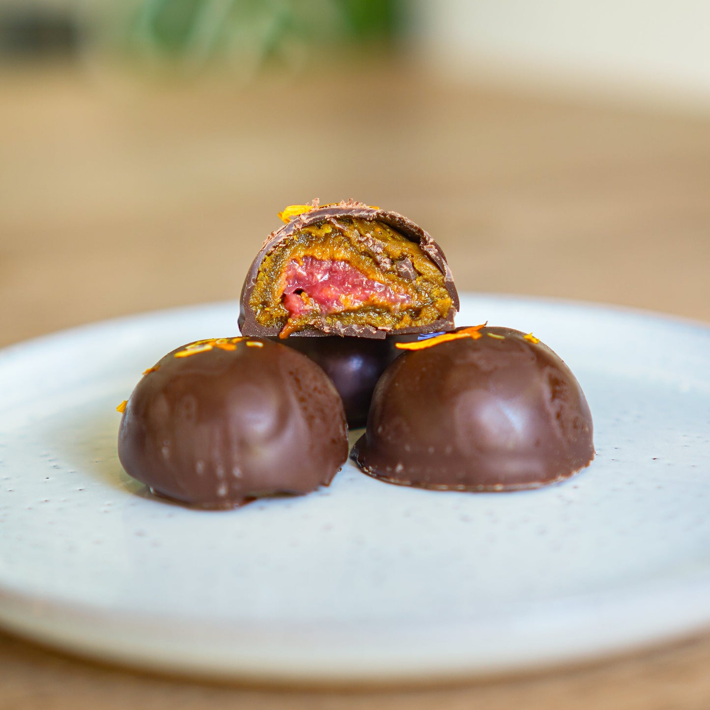 Truffle pistacho-frambuesa